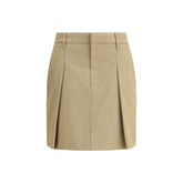 Brunello Cucinelli Beige Cotton Mini Skirt