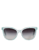 Dolce & Gabbana DG4190 Blue Lace Acetate Rectangle Shades Sunglasses