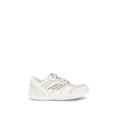 Balenciaga White Calf Leather Bos Taurus Athletic Sneakers