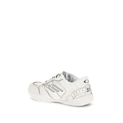 Balenciaga White Calf Leather Bos Taurus Athletic Sneakers