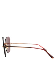 Dolce & Gabbana Lucia Gold Metal Cat Eye Red Lenses Sunglasses