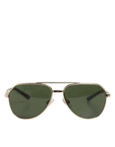 Dolce & Gabbana DG2125 Silver Frame Aviator Shades Eyewear Sunglasses