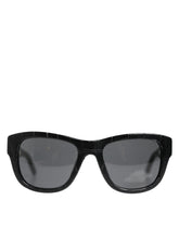 Dolce & Gabbana DG4177 Black Leather Frame Tinted Lens Sunglasses