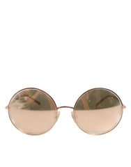 Dolce & Gabbana DG2215K Gold Metal Round Shades Eyewear Sunglasses