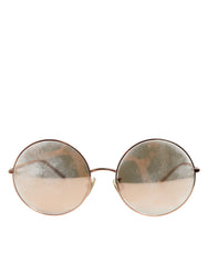 Dolce & Gabbana DG2215K Gold Metal Round Shades Eyewear Sunglasses