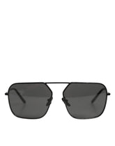 Dolce & Gabbana Black Metal Frame Square Lenses Shades Eyewear Sunglasses