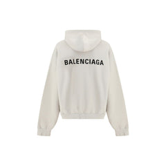 Balenciaga White Cotton Sweatshirt