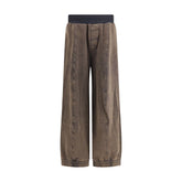 ALAINPAUL Brown Cotton Casual Pants
