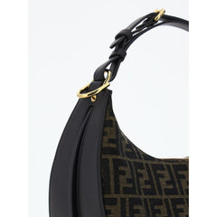 Fendi Brown Fabric Shoulder Bag