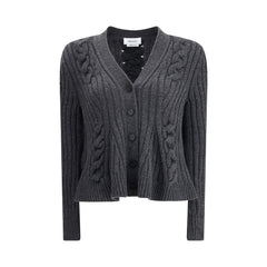 Alexander McQueen Gray Wool Cardigan