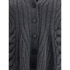 Alexander McQueen Gray Wool Cardigan