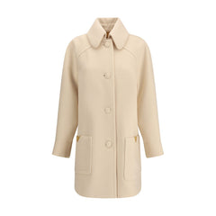 Valentino Beige Fleece Wool Coat