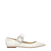 Jimmy Choo White Leather Ballet Flats