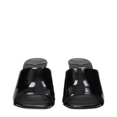 Jimmy Choo Black Leather Platform Sandals
