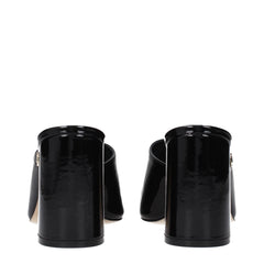 Jimmy Choo Black Leather Platform Sandals