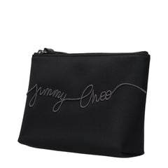 Jimmy Choo Black Satin Clutch Bag