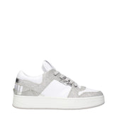 Jimmy Choo White Leather Low Top Sneakers