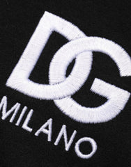 Dolce & Gabbana Black Cotton DG Logo Embroidery Top T-shirt
