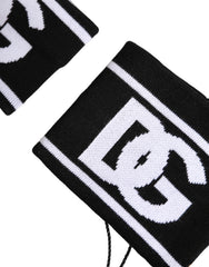 Dolce & Gabbana Black White DG Logo Cotton 1 Pair One Wristband
