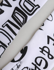 Dolce & Gabbana Black White DG Logo Elbow Length Mitten Gloves