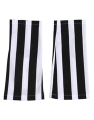 Dolce & Gabbana Black White Nylon Fingerless Wrist Length Gloves