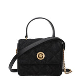 Versace Black Fabric Handbag