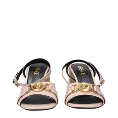 Versace Pink Leather Platform Sandals