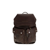 Brunello Cucinelli Brown Calf Leather Bos Taurus Backpack