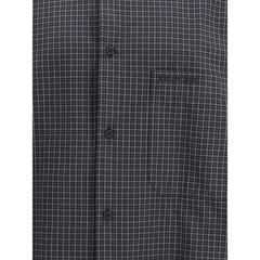 Balenciaga Black Wool Pattern Shirt