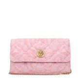 Versace Pink Fabric Clutch Bag