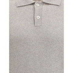 Brunello Cucinelli Beige Cashmere Polo Shirt