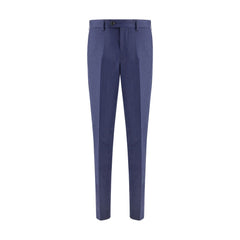Brunello Cucinelli Blue Fleece Wool Pants