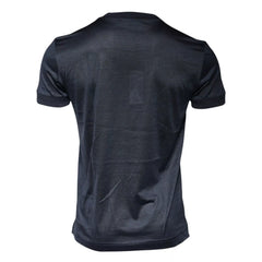 Dolce & Gabbana Blue Silk Crew Neck Short Sleeves Men T-shirt