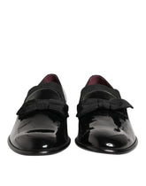 Dolce & Gabbana Black Leather Slip On Dress Men Loafers Shoes