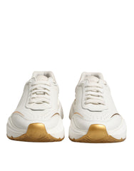 Dolce & Gabbana White Gold Daymaster Low Top Sneakers Shoes