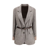 Brunello Cucinelli Brown Fleece Wool Coat