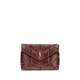 Saint Laurent Bordeaux Calf Leather Bos Taurus Shoulder Bag