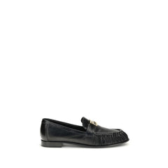 Fendi Black Calf Leather Bos Taurus Slip-On Loafers