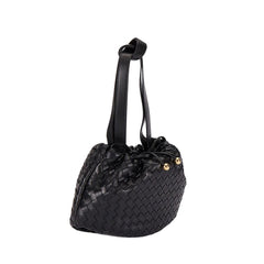 Bottega Veneta Black Lamb Leather Backet Bag