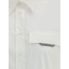 Brunello Cucinelli White Cotton Shirt