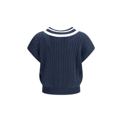 Brunello Cucinelli Blue Cotton Sweatshirt