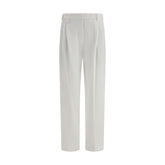 Brunello Cucinelli White Cotton Dress Pants