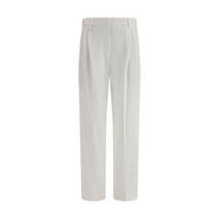 Brunello Cucinelli White Cotton Dress Pants
