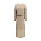 Brunello Cucinelli Beige Mohair Casual Dress
