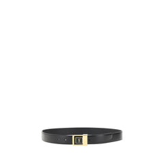 Saint Laurent Black Calf Leather Bos Taurus Regular Belt
