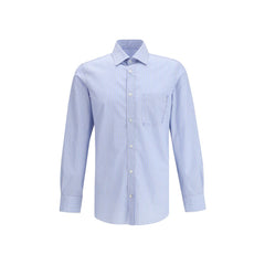 Maison Margiela Blue Cotton Pattern Shirt