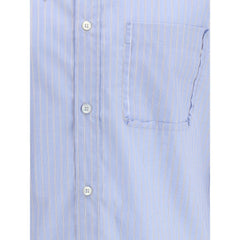 Maison Margiela Blue Cotton Pattern Shirt