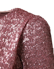 Dolce & Gabbana Pink Sequinned Mermaid Long Gown Dress