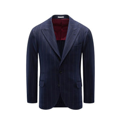 Brunello Cucinelli Blue Virgin Wool Blazer