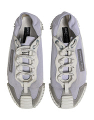 Dolce & Gabbana White Lace Up Low Top NS1 Sneakers Men Shoes